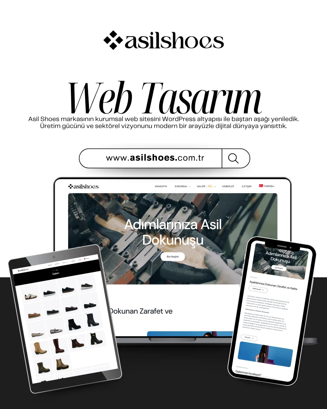 Asil Shoes — Kurumsal web tasarımı