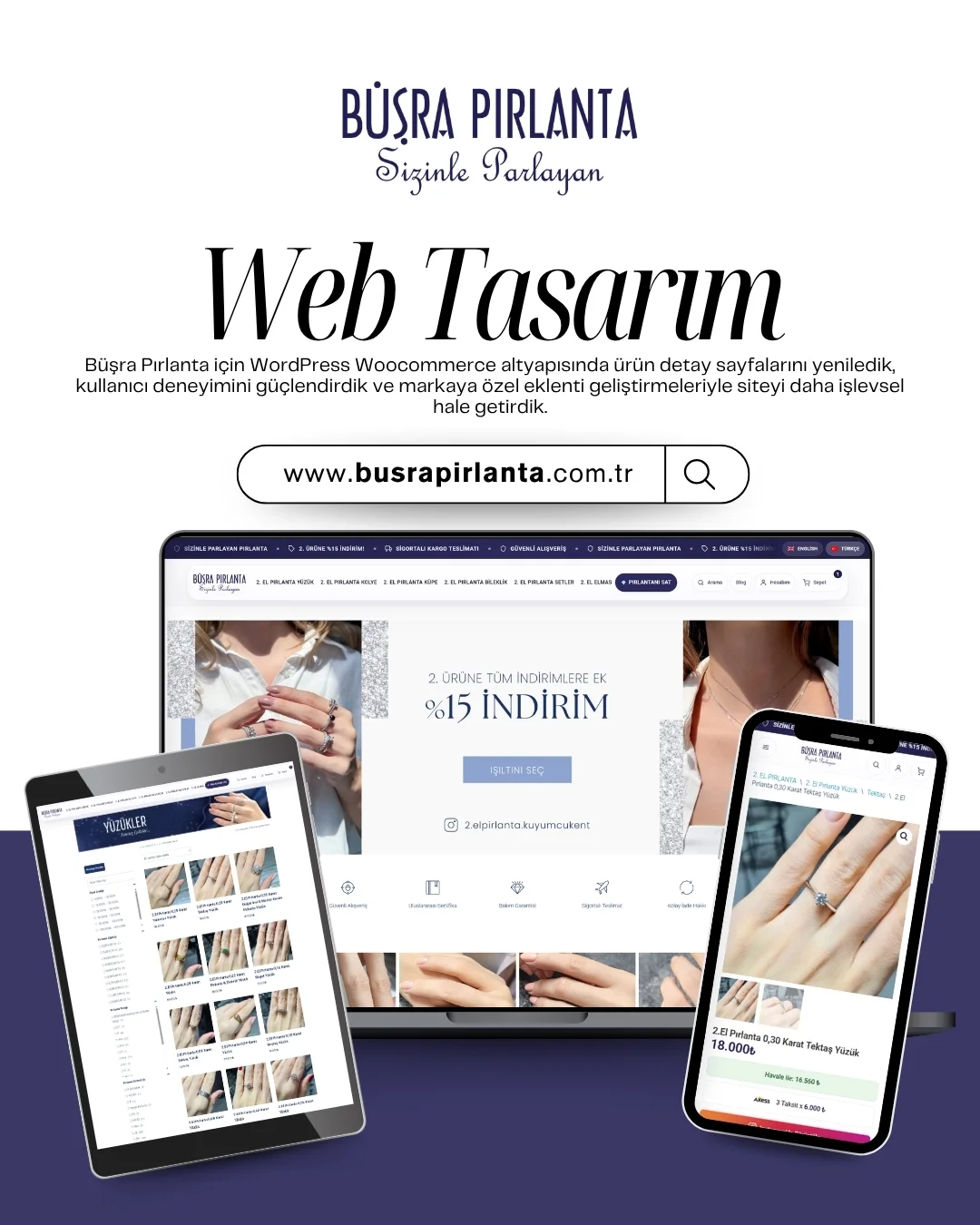 Büşra Pırlanta — E-ticaret tasarım yenileme