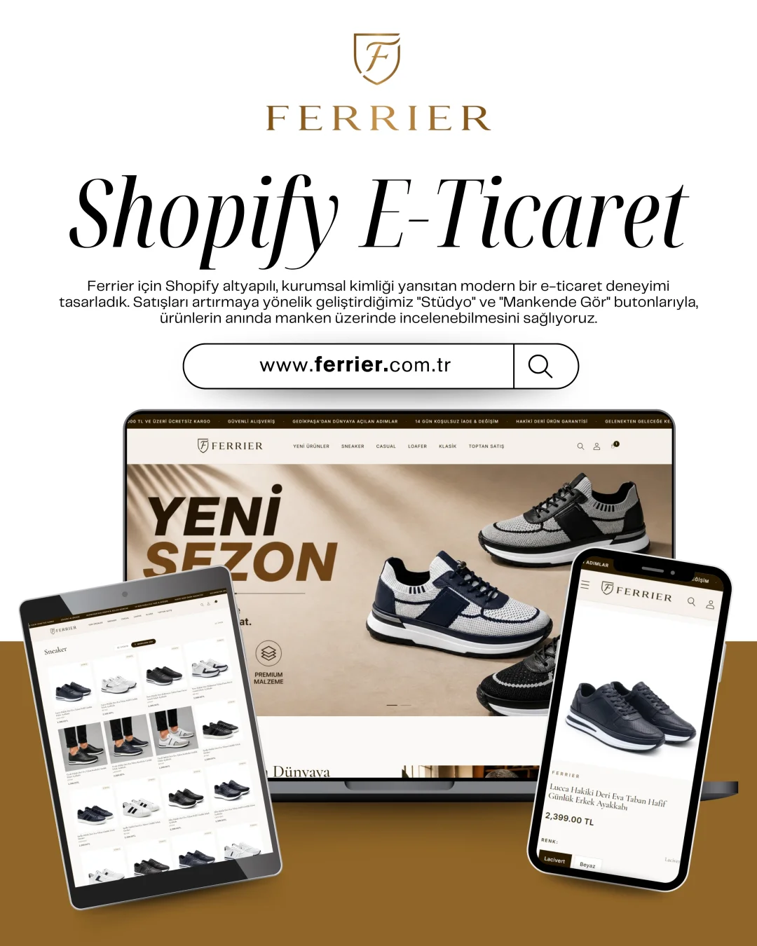 Ferrier — Shopify e-ticaret tasarımı