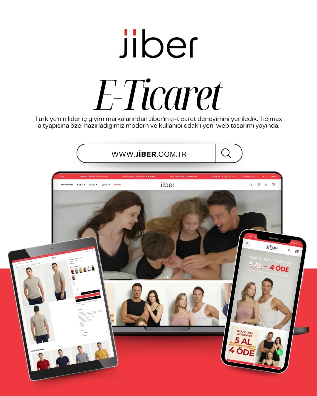 Jiber — E-ticaret tasarım yenileme