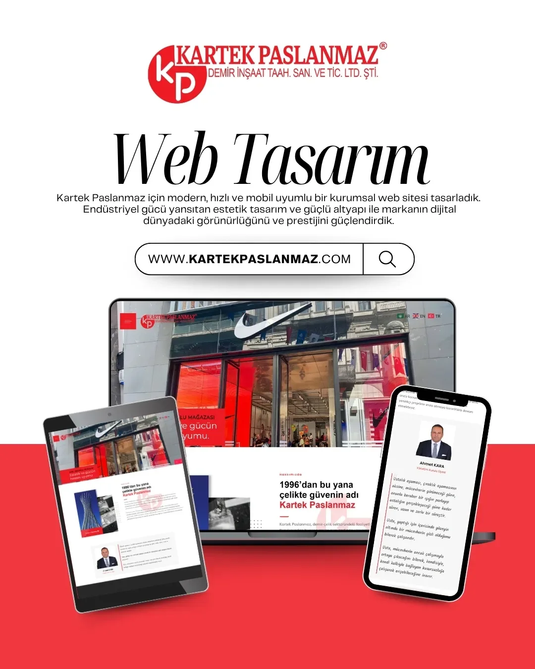 Kartek Paslanmaz — Kurumsal web tasarımı