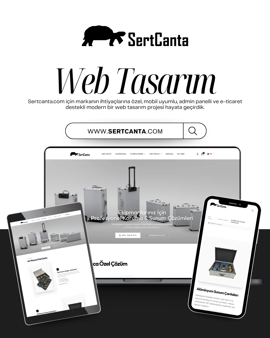 SertÇanta — Özel web ve e-ticaret yapısı