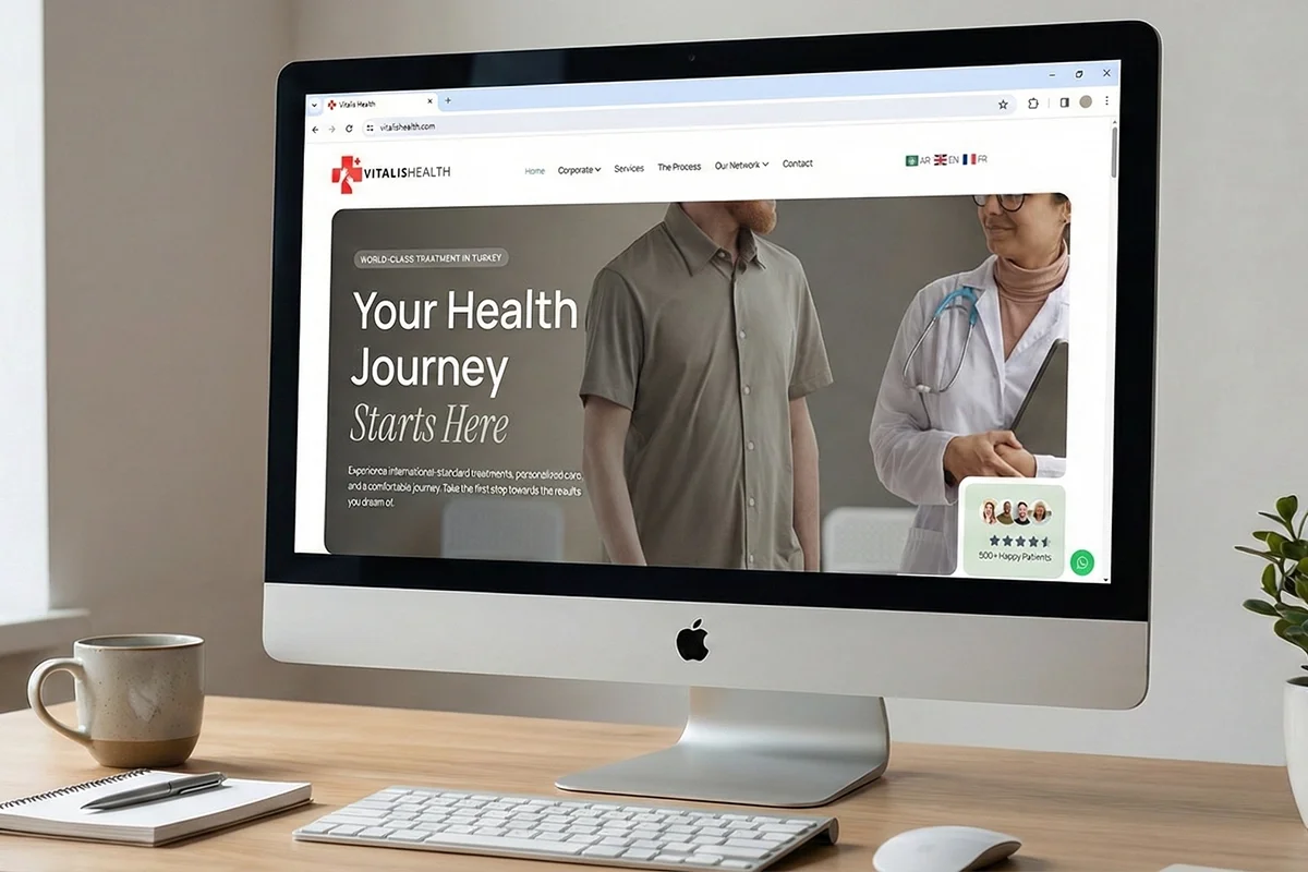 Vitalis Health — Çok dilli sağlık turizmi web sitesi